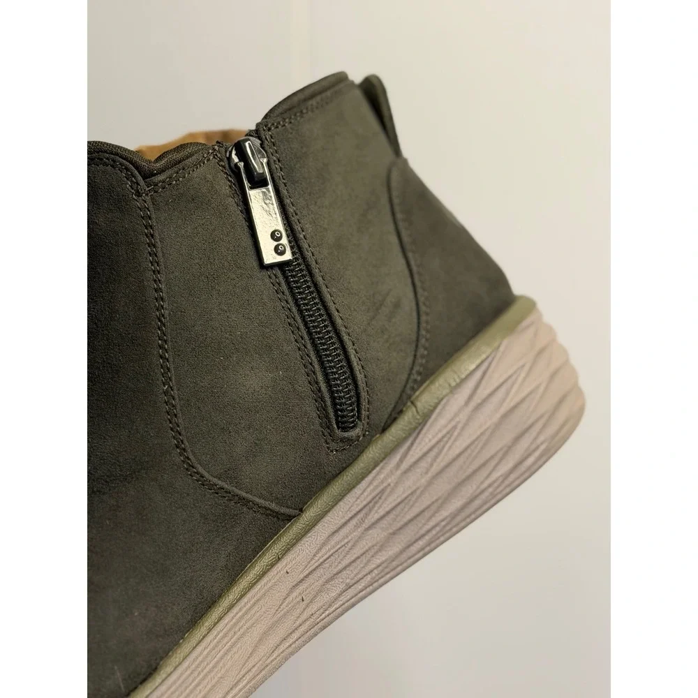 Ryka Noelle 2 Ankle‎ Boots Alpine Green Water Repellent Side Zip Shoes 7.5 Women